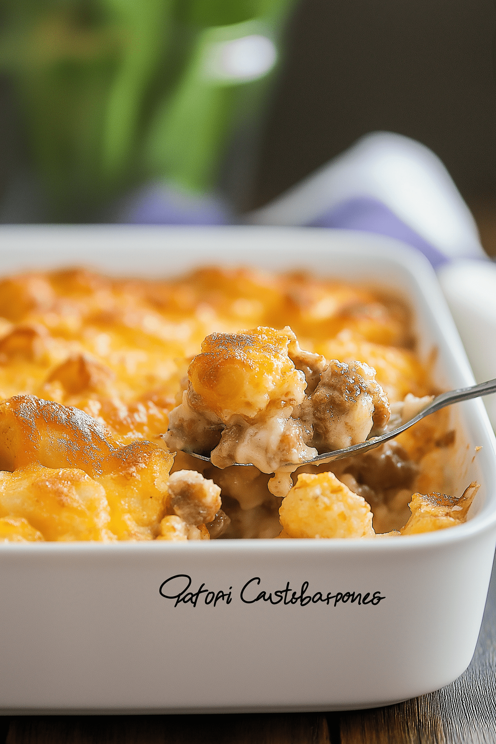 Tater Tot Sausage Breakfast Casserole