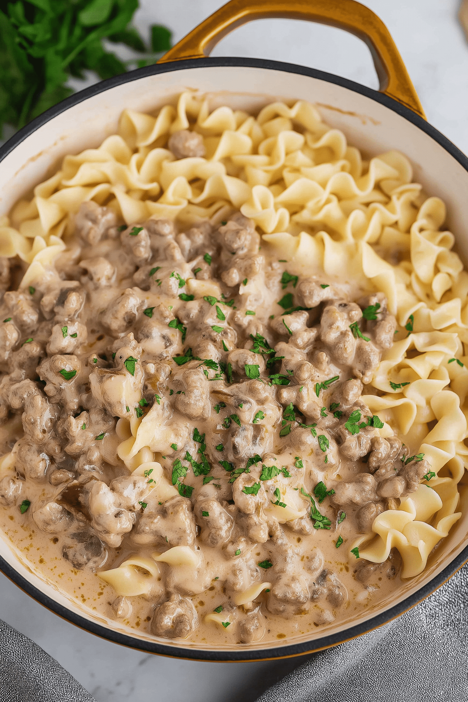 The Best Hamburger Stroganoff Recipe | One Pot Dinner