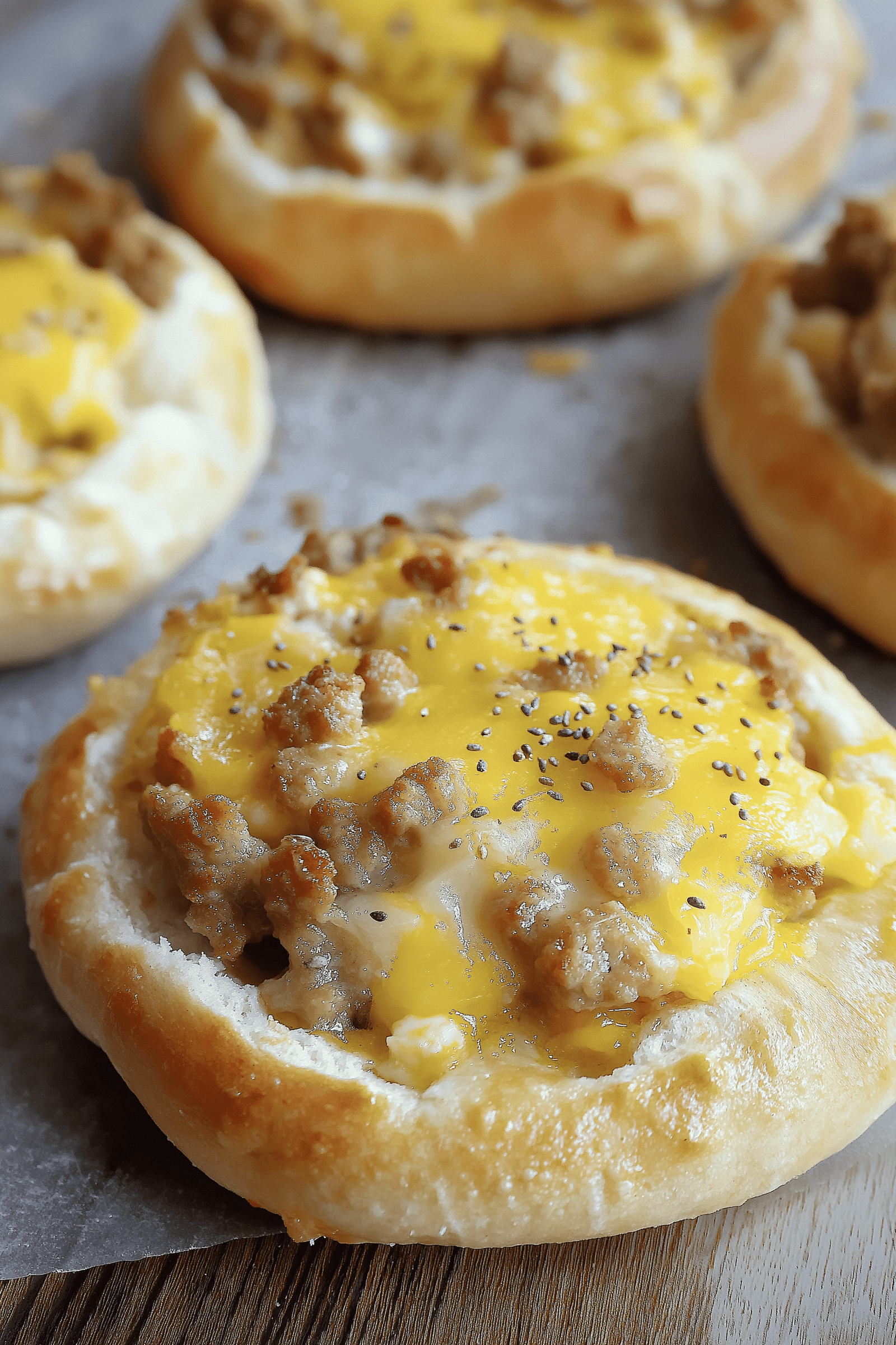 Sausage, Egg, and Cheese Breakfast Bagels