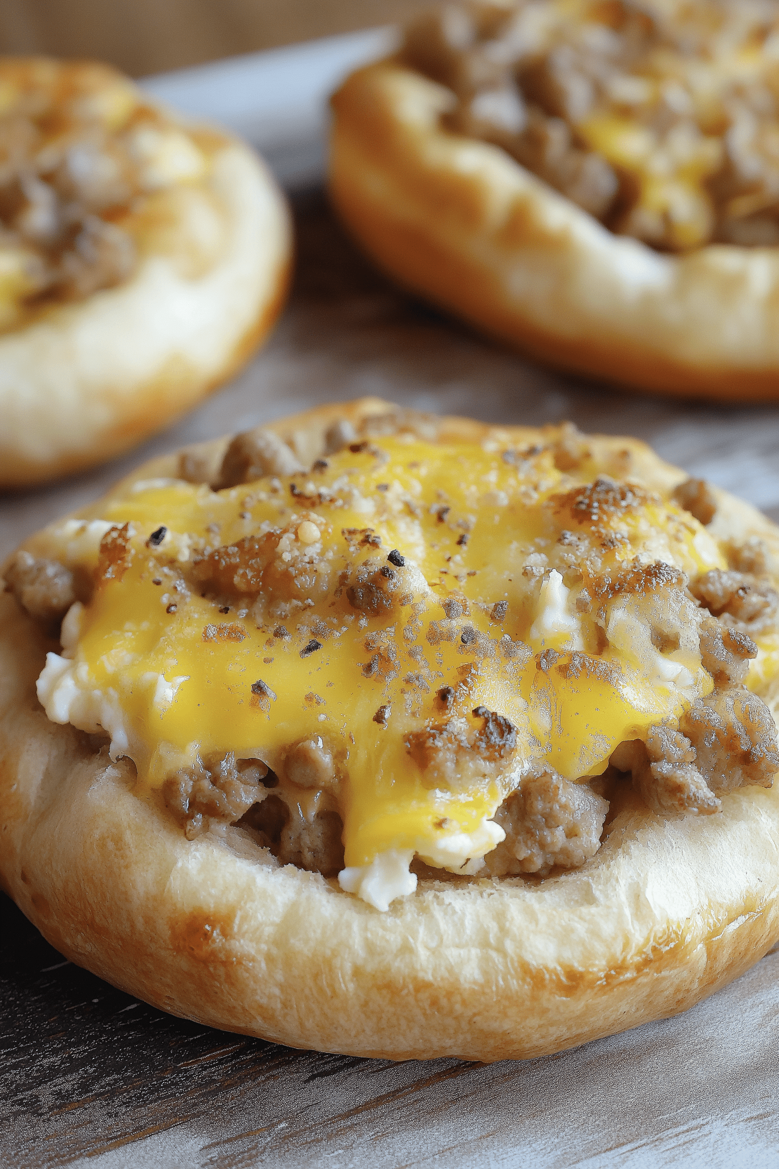 Sausage, Egg, and Cheese Breakfast Bagels