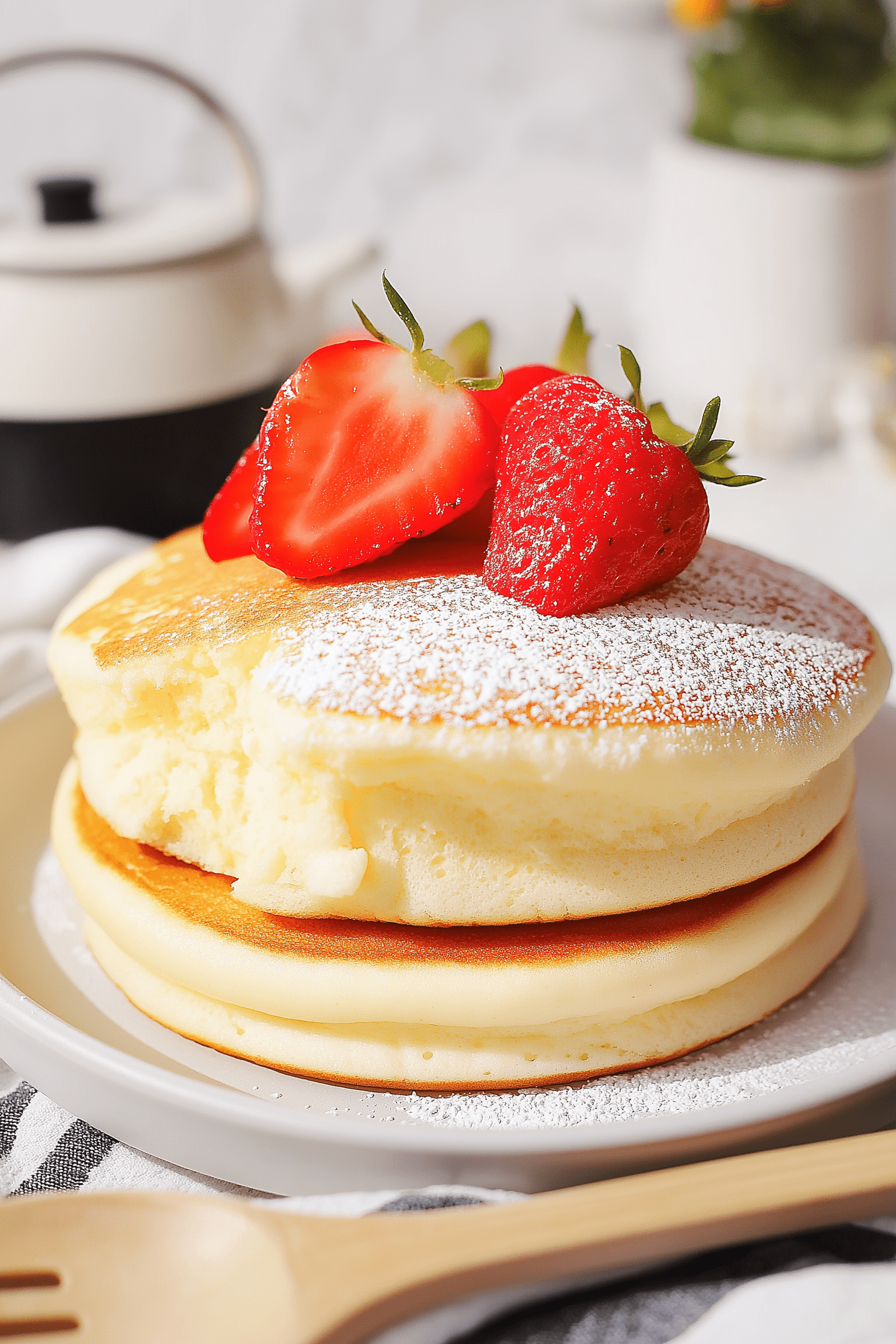 Fluffy Japanese Soufflé Pancakes