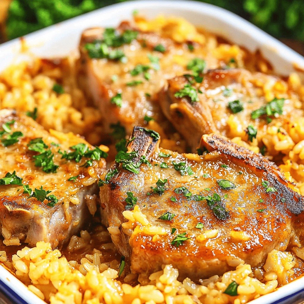 Pork Chops & Rice Casserole