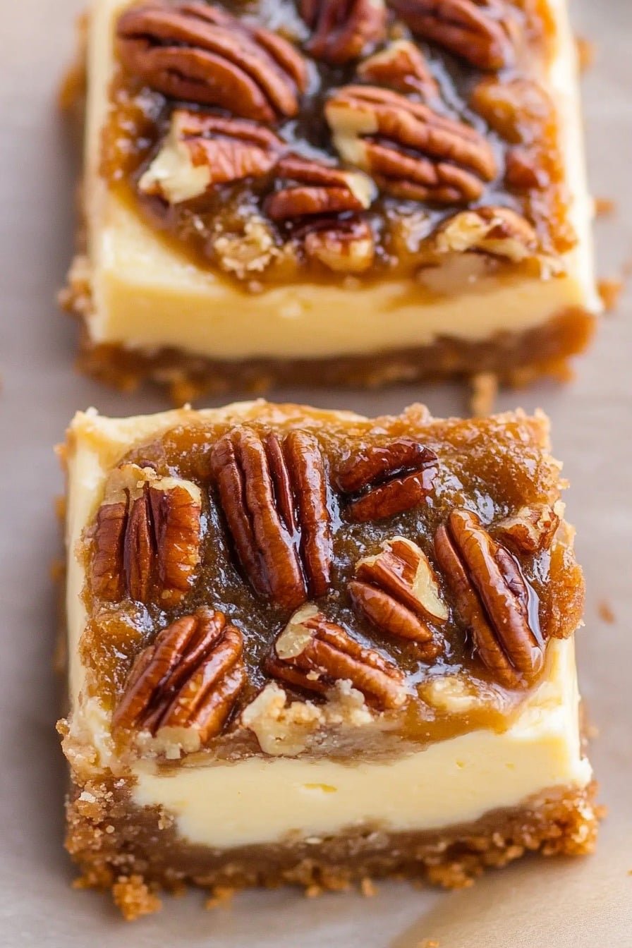 Pecan Pie Cheesecake Bars