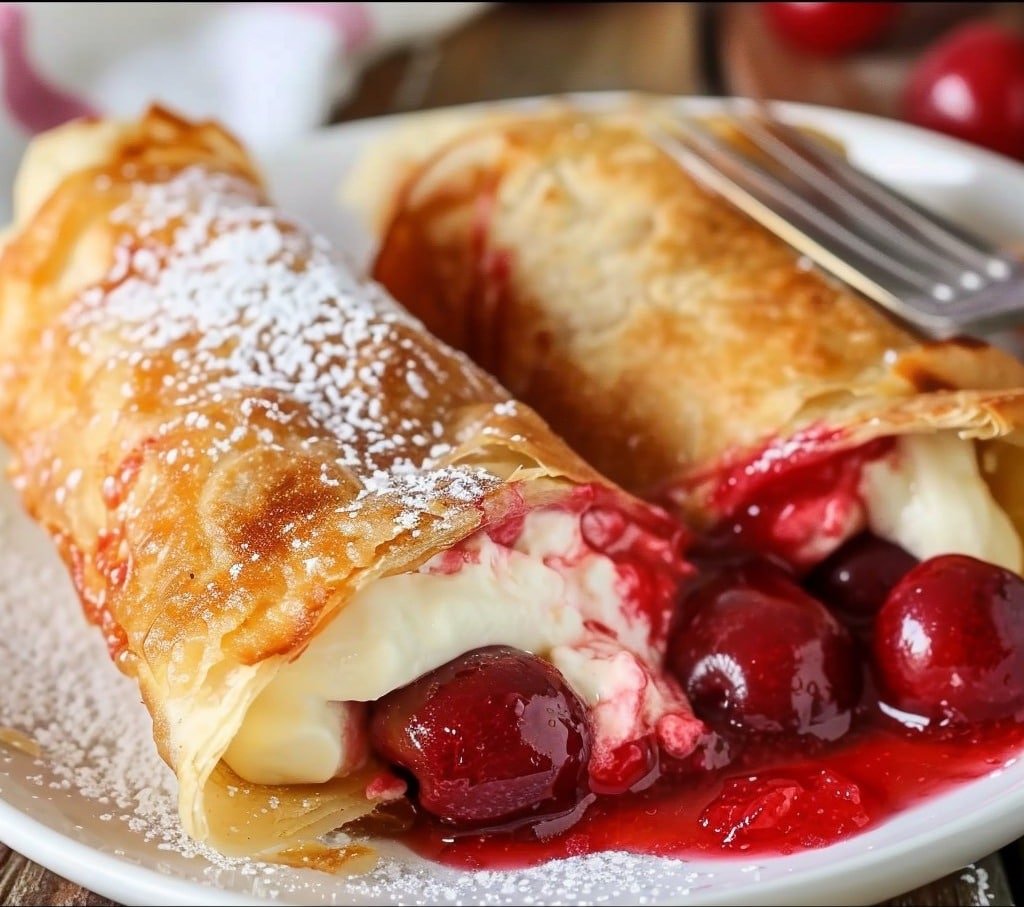 Cherry Cheesecake Chimichangas