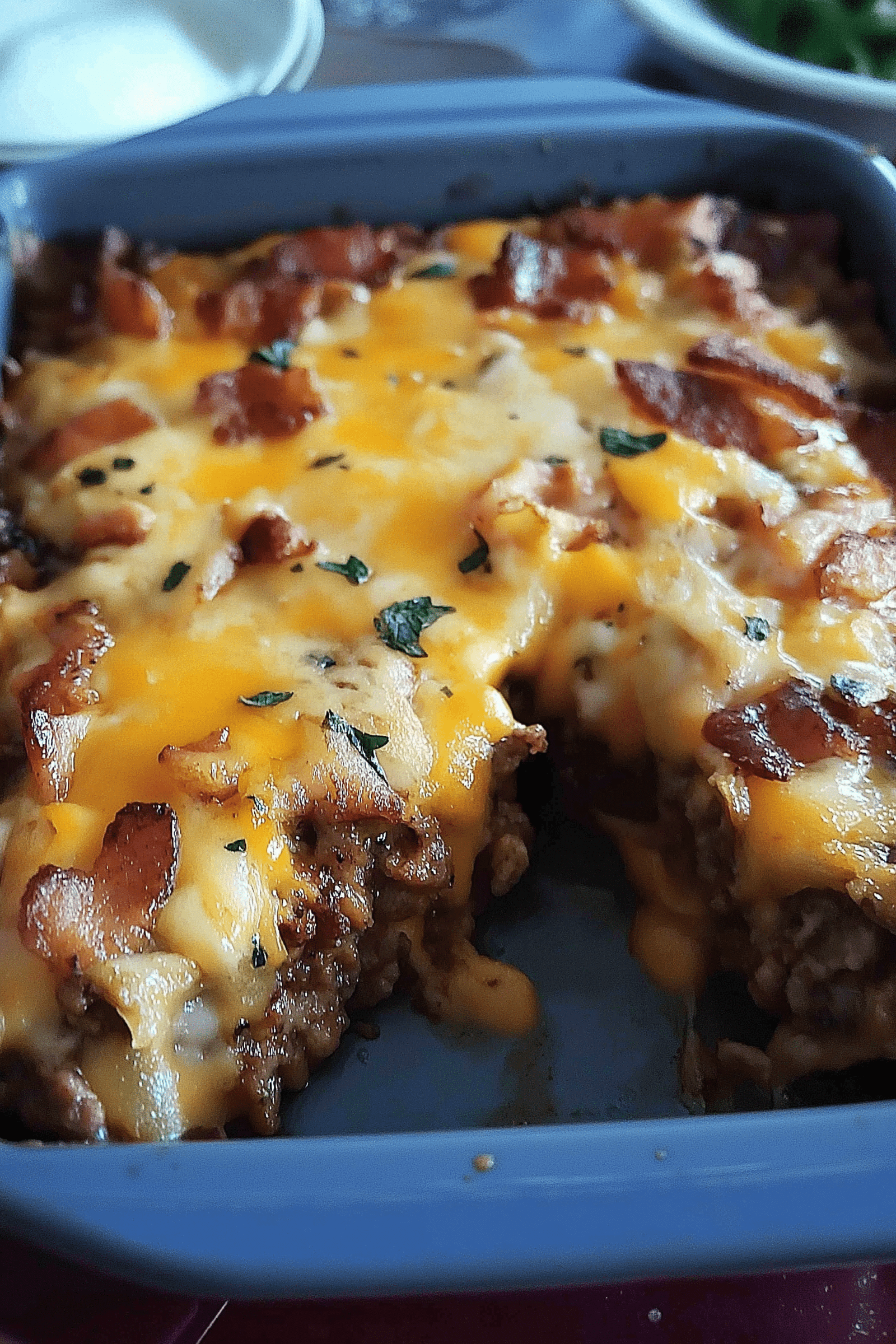 Low-Carb Bacon Cheeseburger Casserole