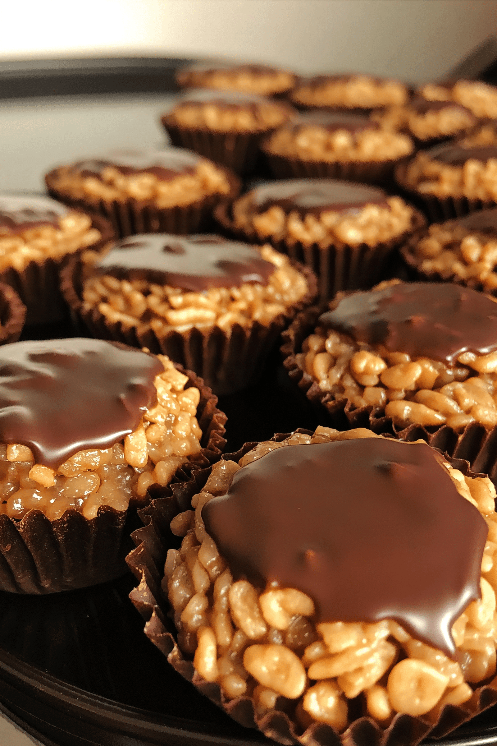 Peanut Butter Balls with Chocolate Rice Krispies