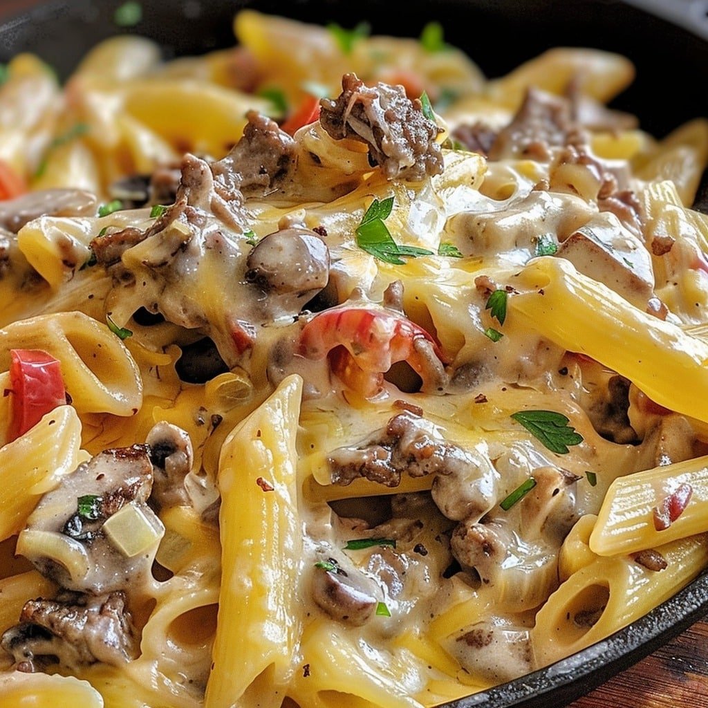 Philly Cheesesteak Pasta