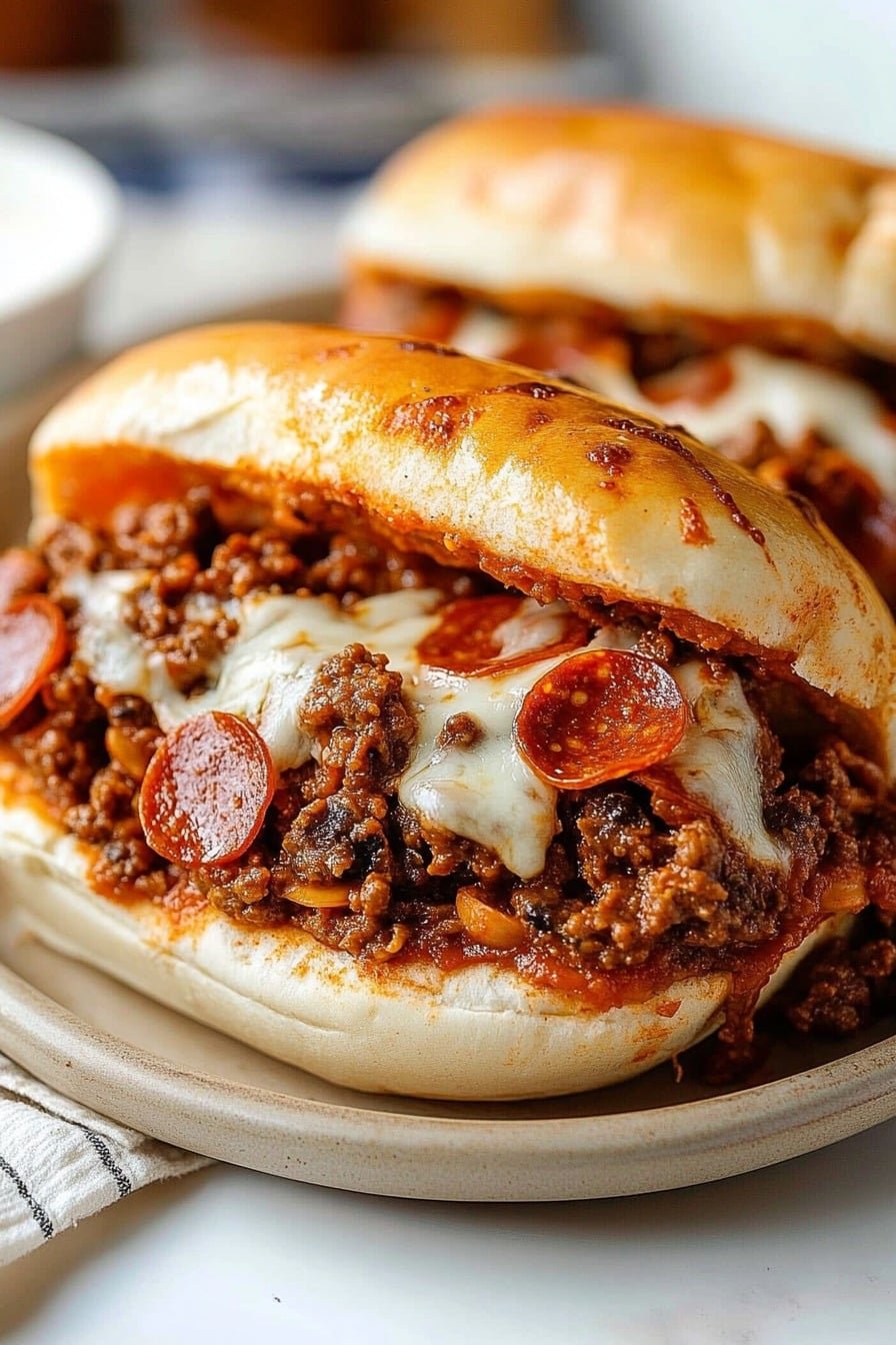 Pepperoni Pizza Sloppy Joes