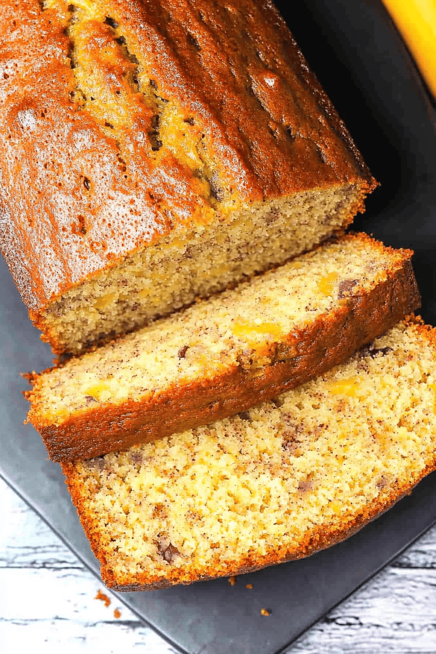 4-ingredient banana bread Final Dish Presentation