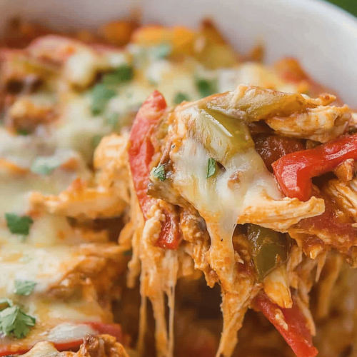 7-Layer Chicken Fajita Casserole