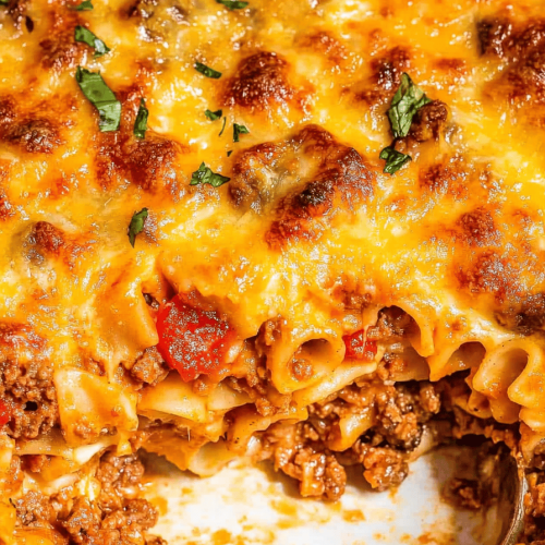 7-Layer Taco Pasta Casserole