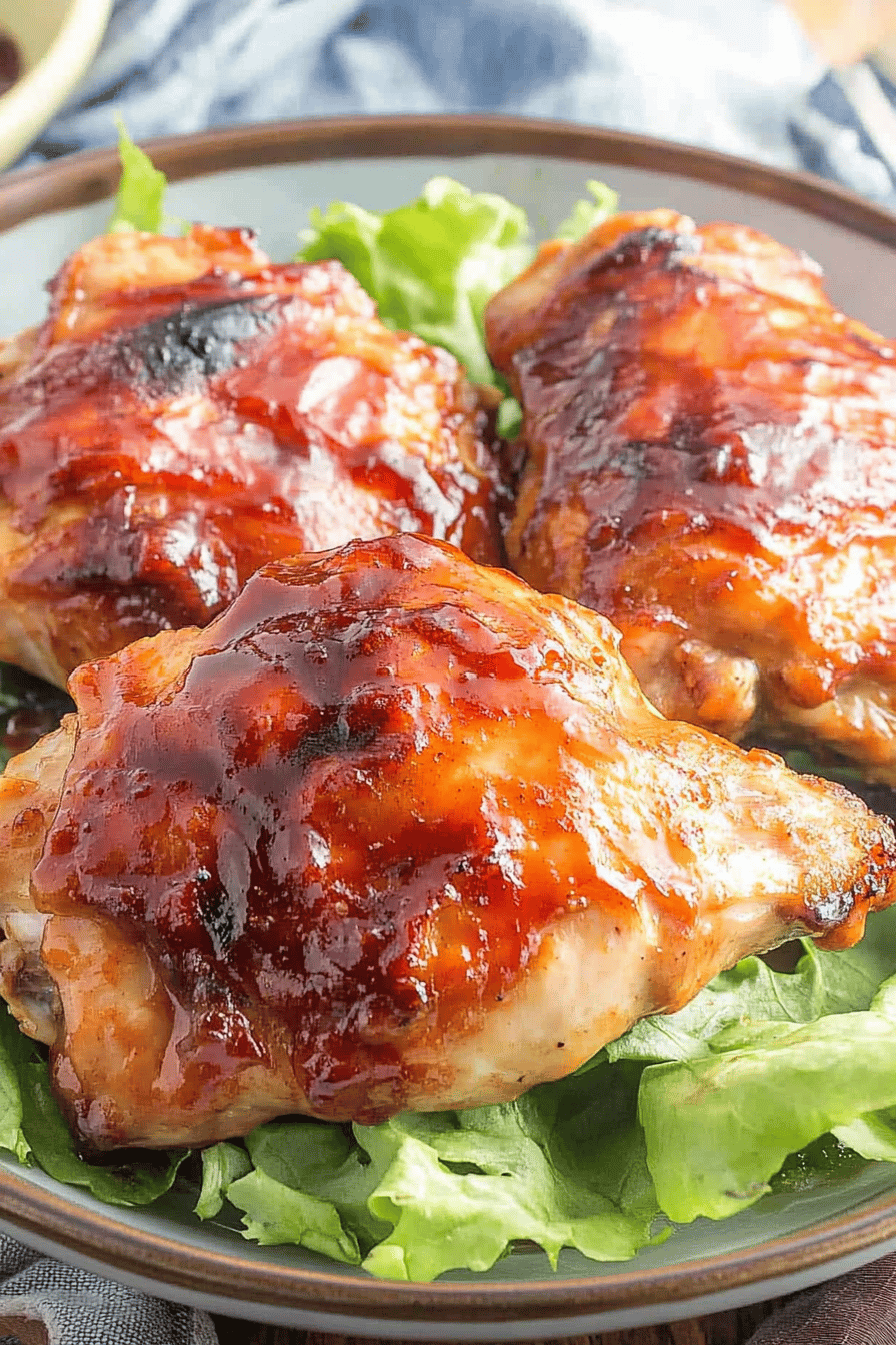 Air Fryer BBQ Chicken Thighs Final Dish Presentation