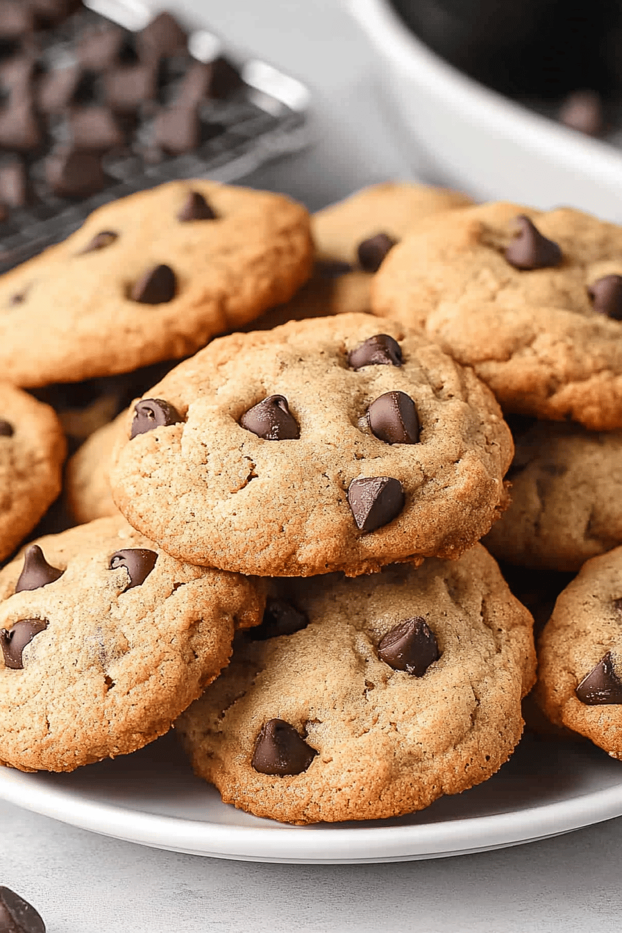 Air Fryer Chocolate Chip Cookies Final Dish Presentation
