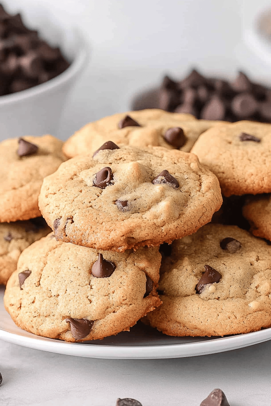 Air Fryer Chocolate Chip Cookies Final Dish Presentation