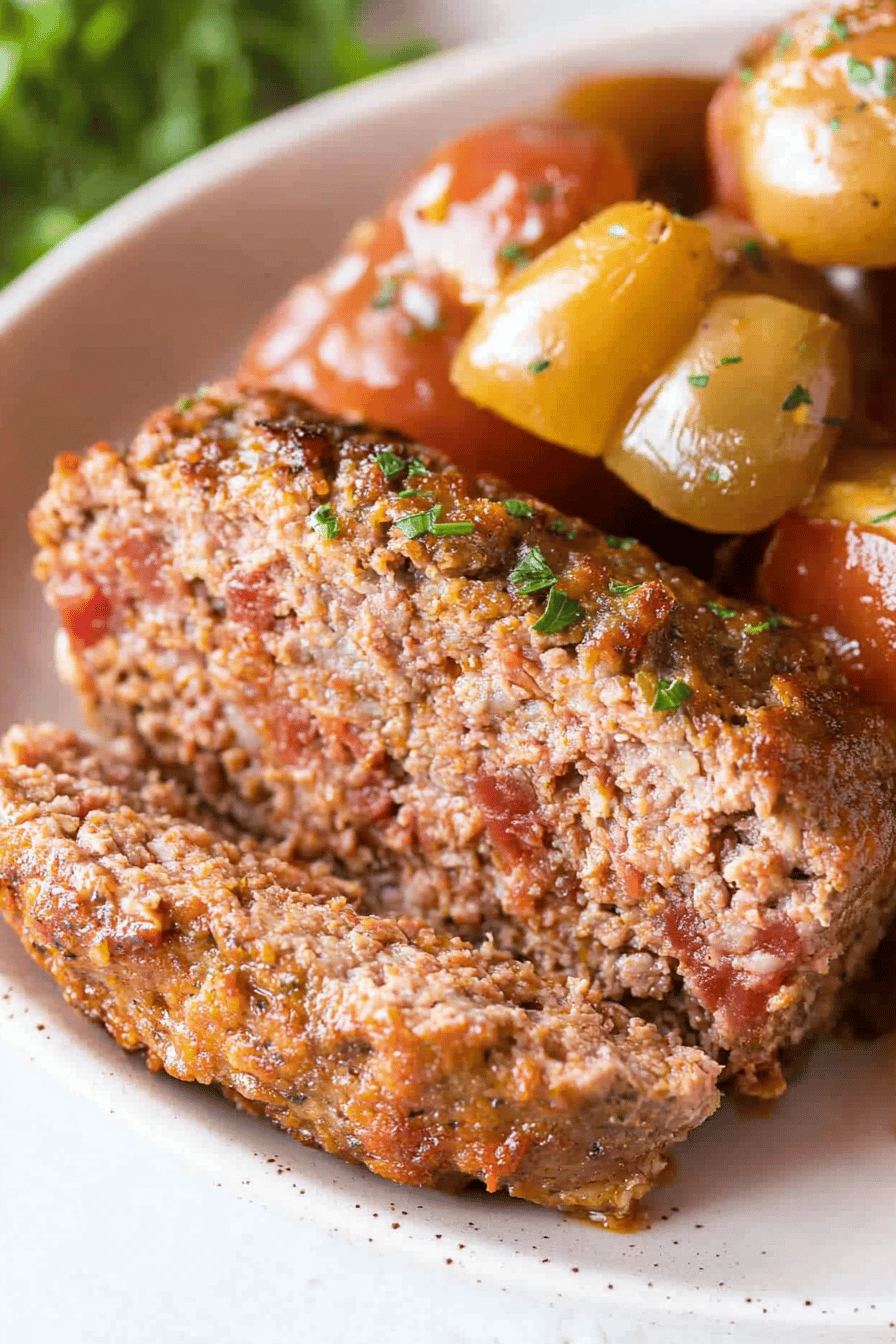 Air Fryer Meatloaf Recipe Final Dish Presentation
