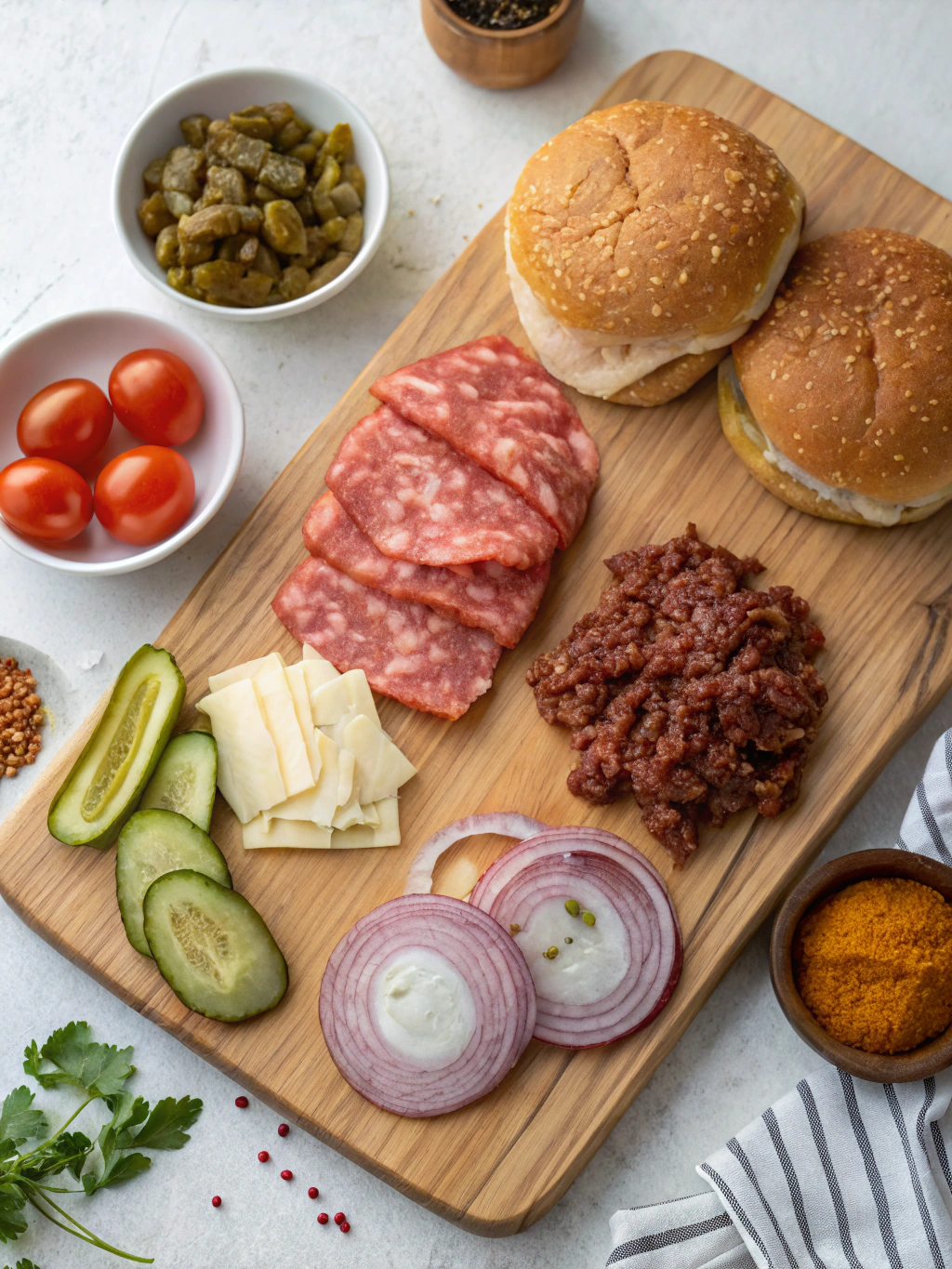 BBQ Bacon Cheeseburger Sloppy Joes ingredients