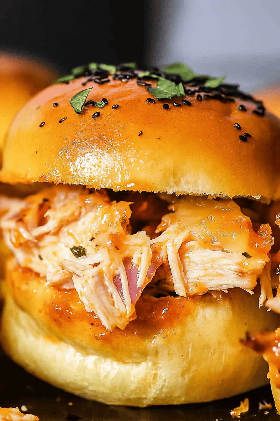 BBQ Chicken Sliders Final Dish Presentation
