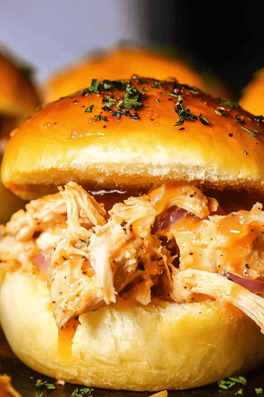 BBQ Chicken Sliders Final Dish Presentation