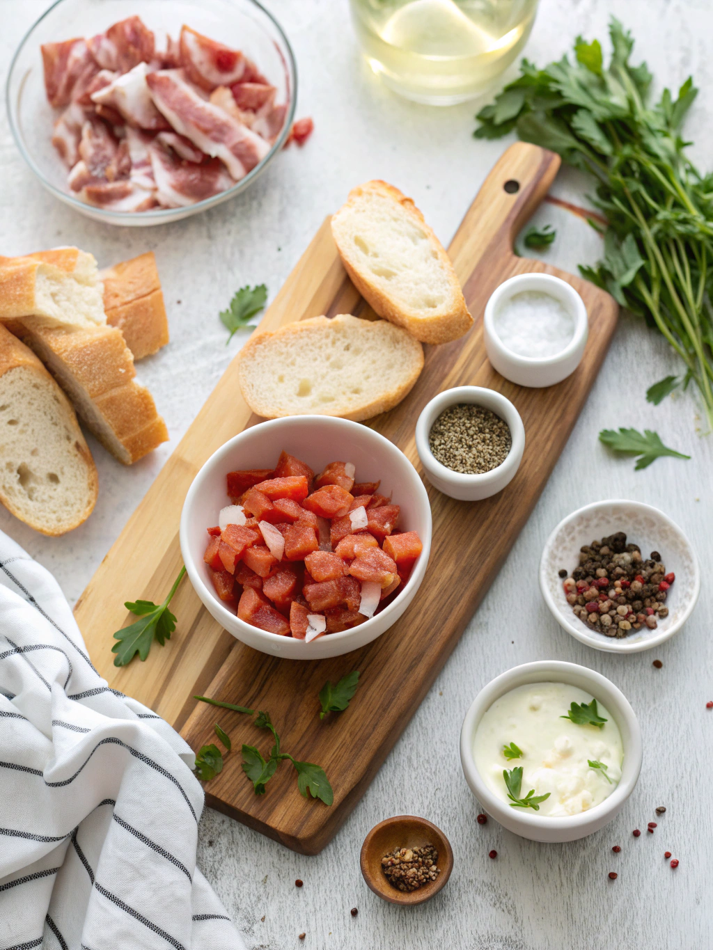 Bacon Bruschetta Dip ingredients