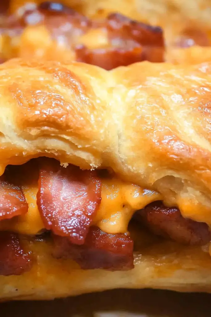 Bacon Cheese Dog Crescent Braid