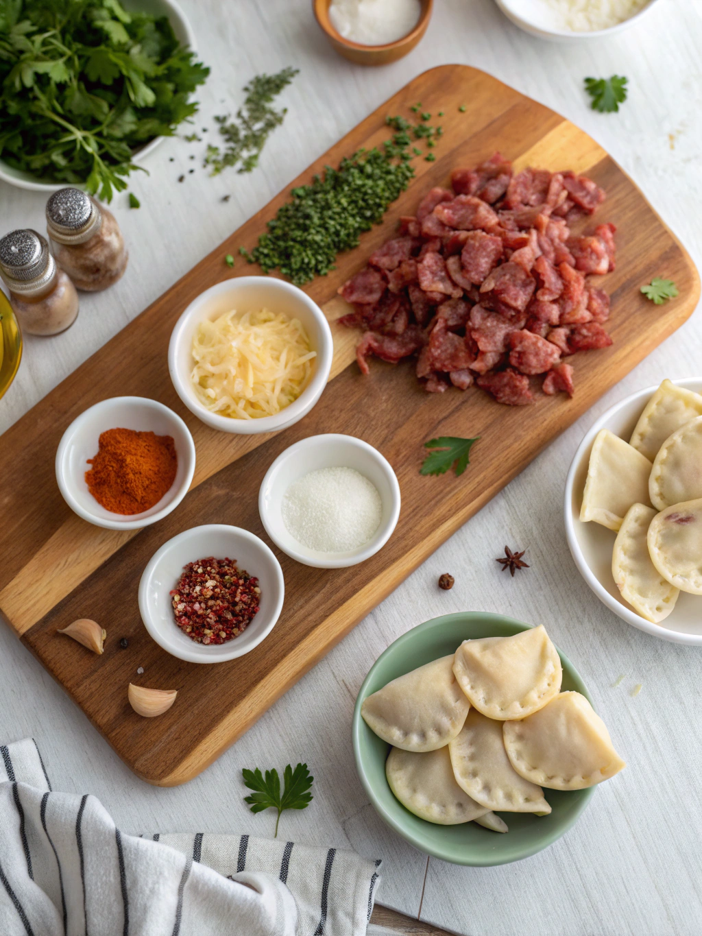 Bacon Cheeseburger Pierogies ingredients