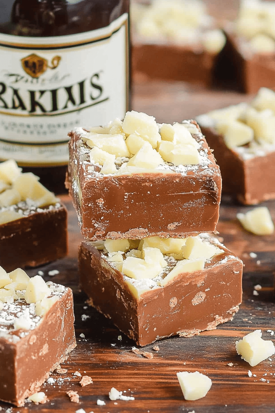 Baileys Fudge Squares Final Dish Presentation
