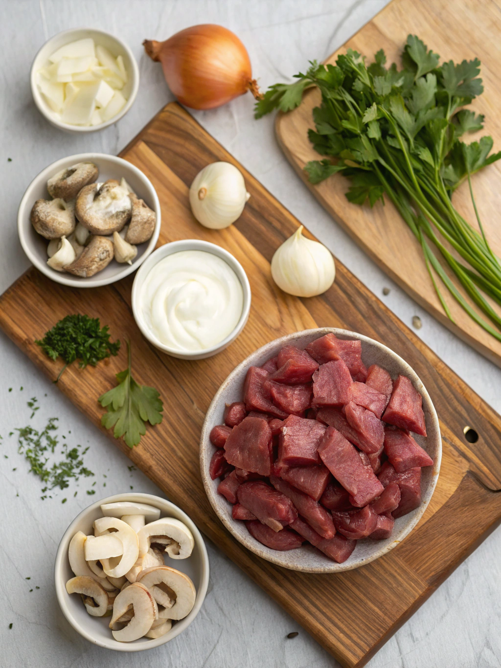 Beef Stroganoff Recipe ingredients