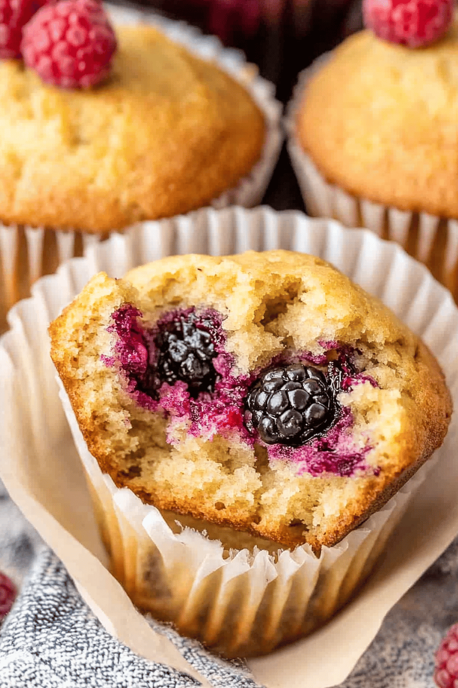 Blackberry Muffins Recipe Final Dish Presentation