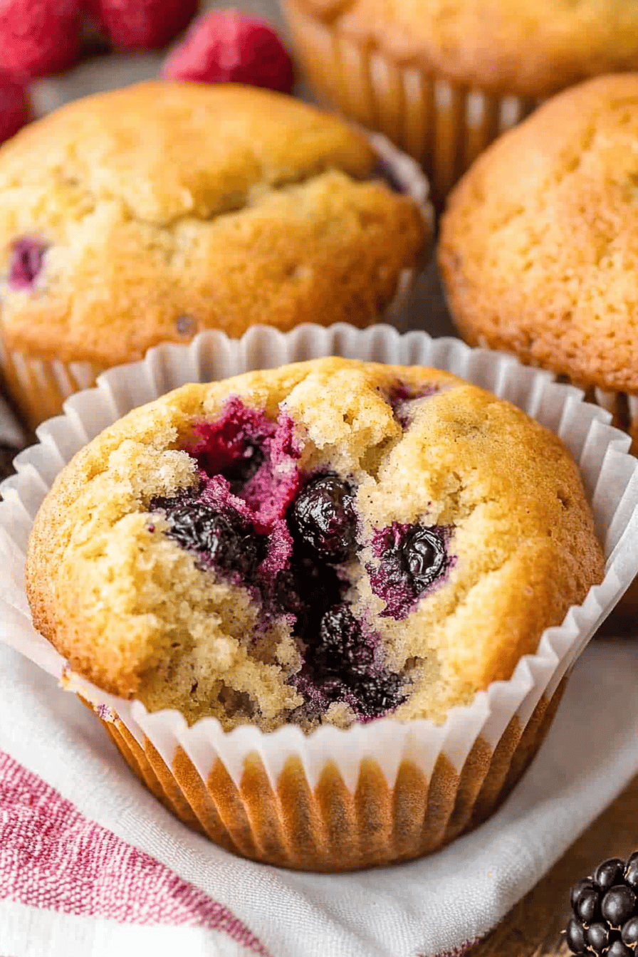 Blackberry Muffins Recipe Final Dish Presentation