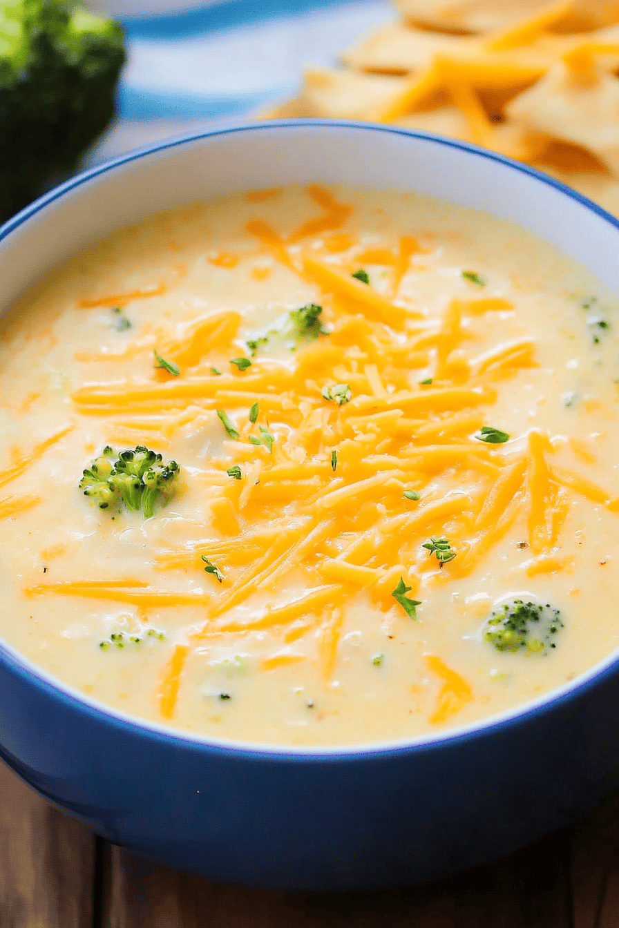 Broccoli Cheese Soup Chicken Final Dish Presentation
