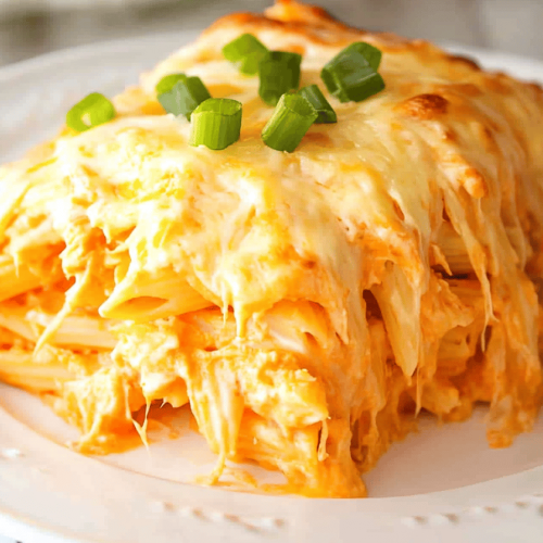 Buffalo Chicken Pasta Bake