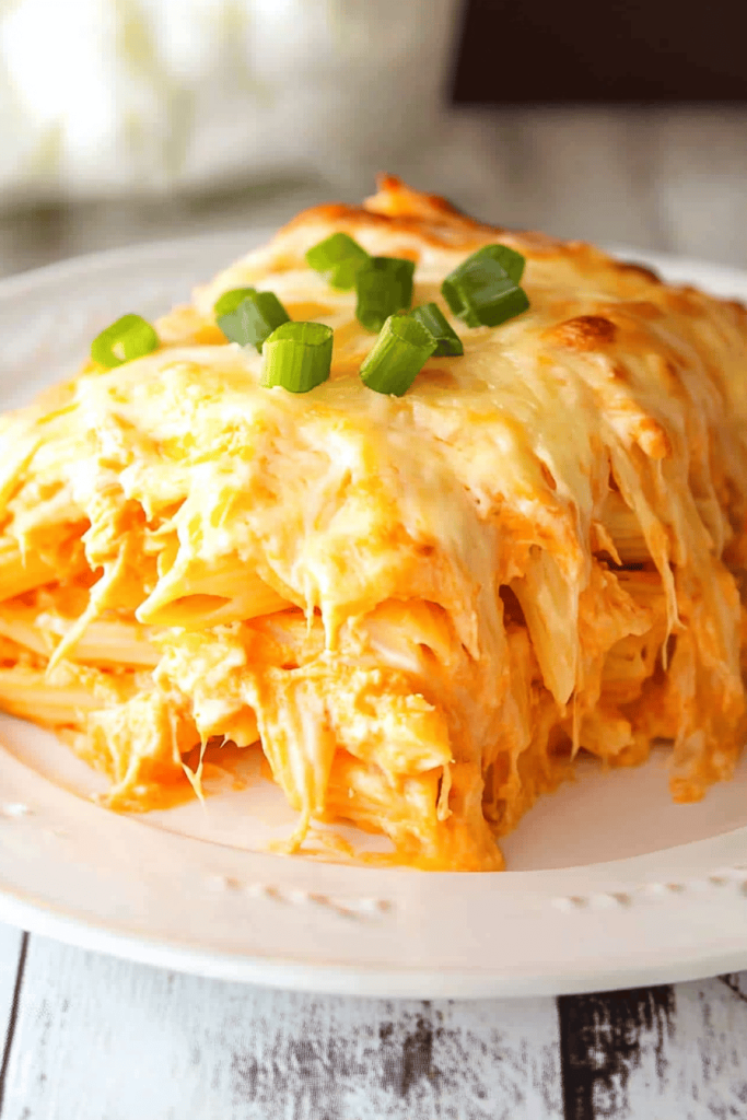 Buffalo Chicken Pasta Bake