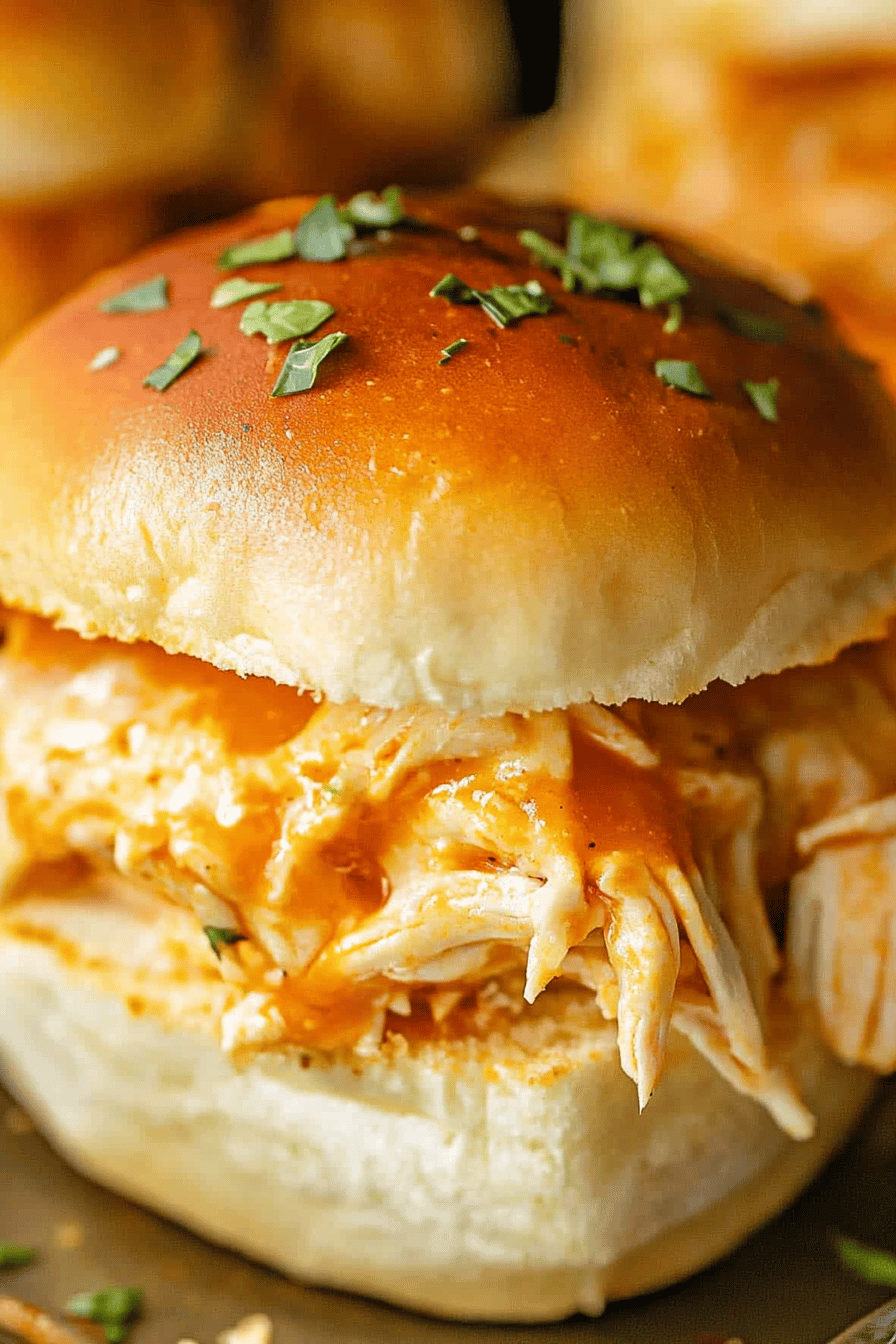 Buffalo Chicken Sliders Final Dish Presentation