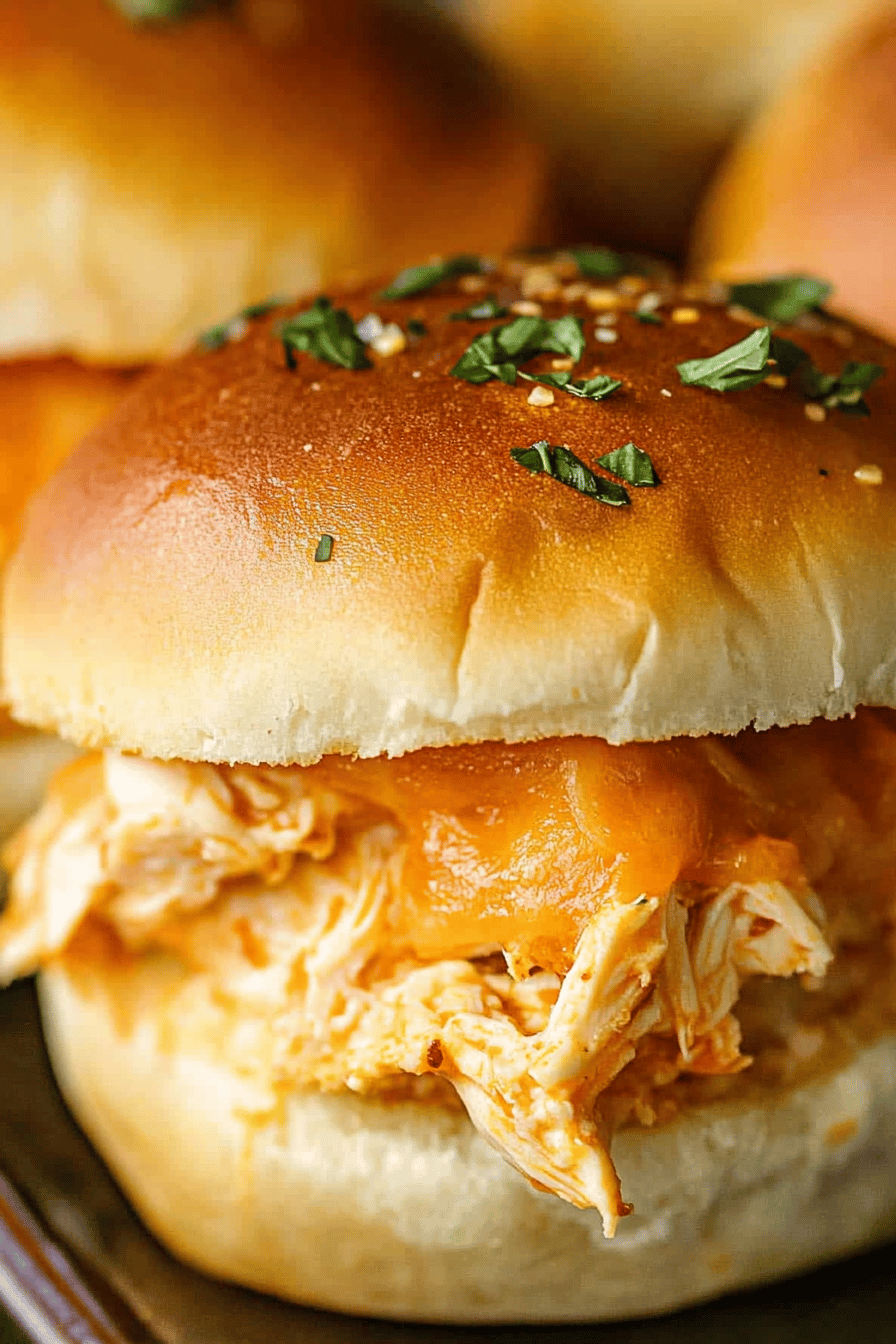 Buffalo Chicken Sliders Final Dish Presentation
