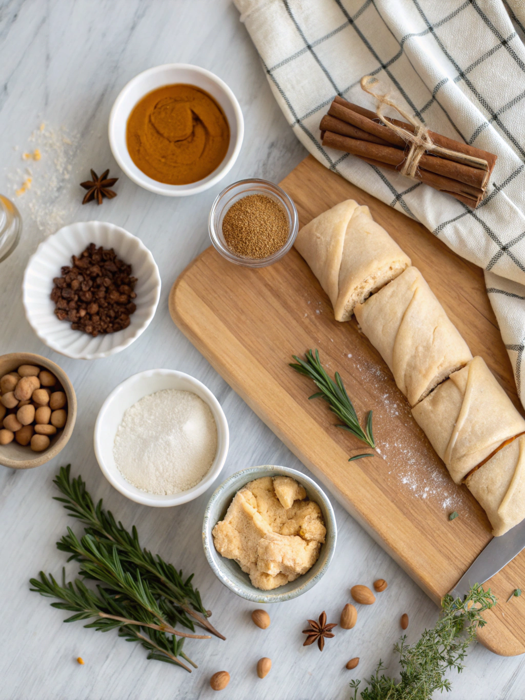 Caramel Peanut Butter Crescent Rolls ingredients