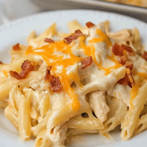 Cheddar Bacon Ranch Chicken Pasta