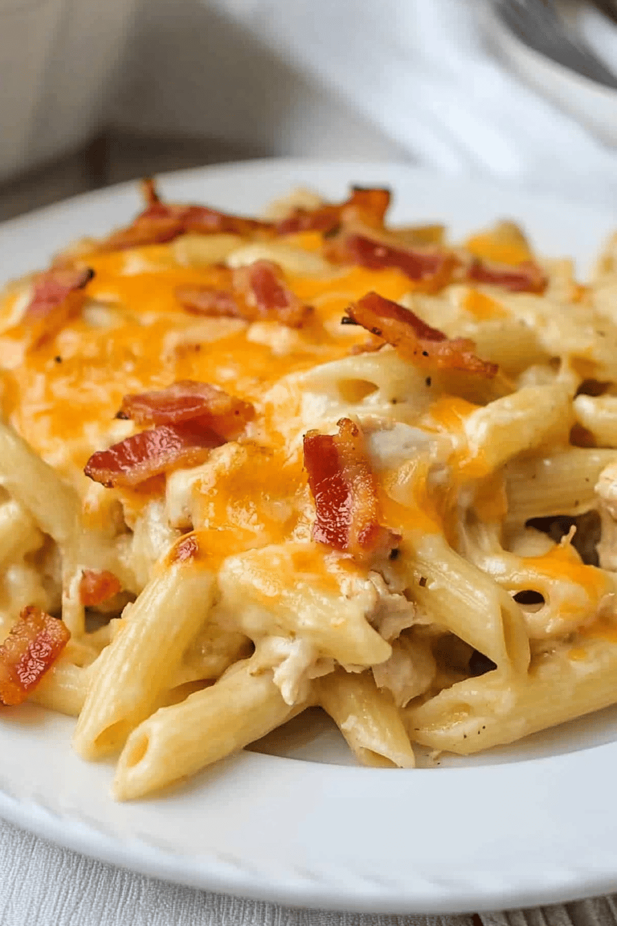 Cheddar Bacon Ranch Chicken Pasta ingredients