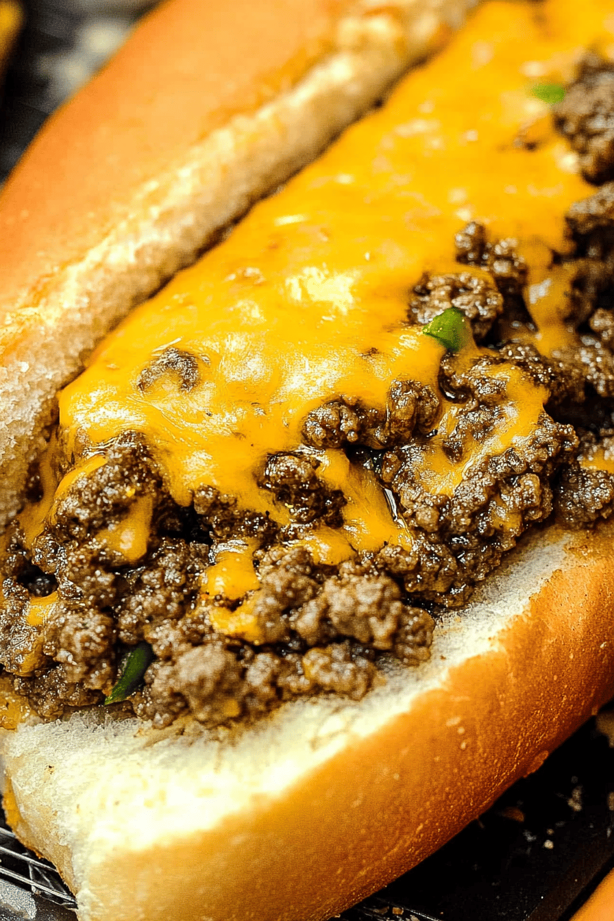 Cheeseburger Subs Recipe Final Dish Presentation