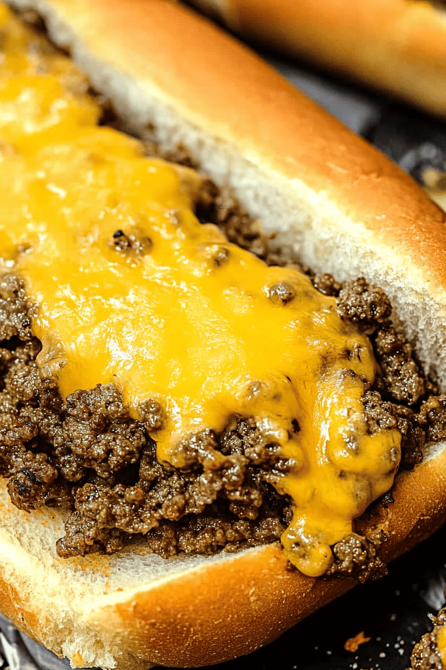 Cheeseburger Subs Recipe ingredients