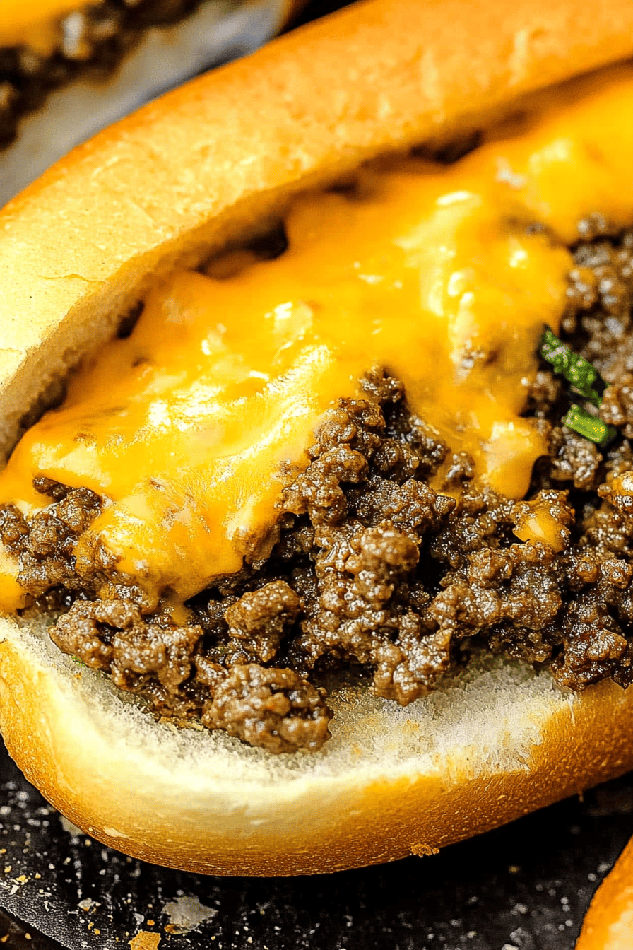 Cheeseburger Subs Recipe Final Dish Presentation