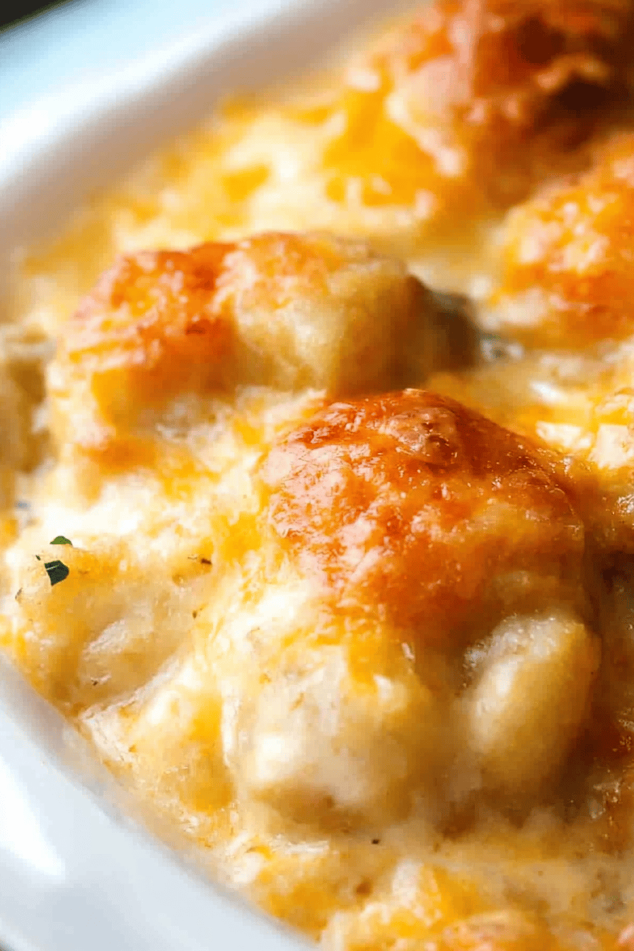 Cheesy Garlic Tater Tot Casserole Final Dish Presentation