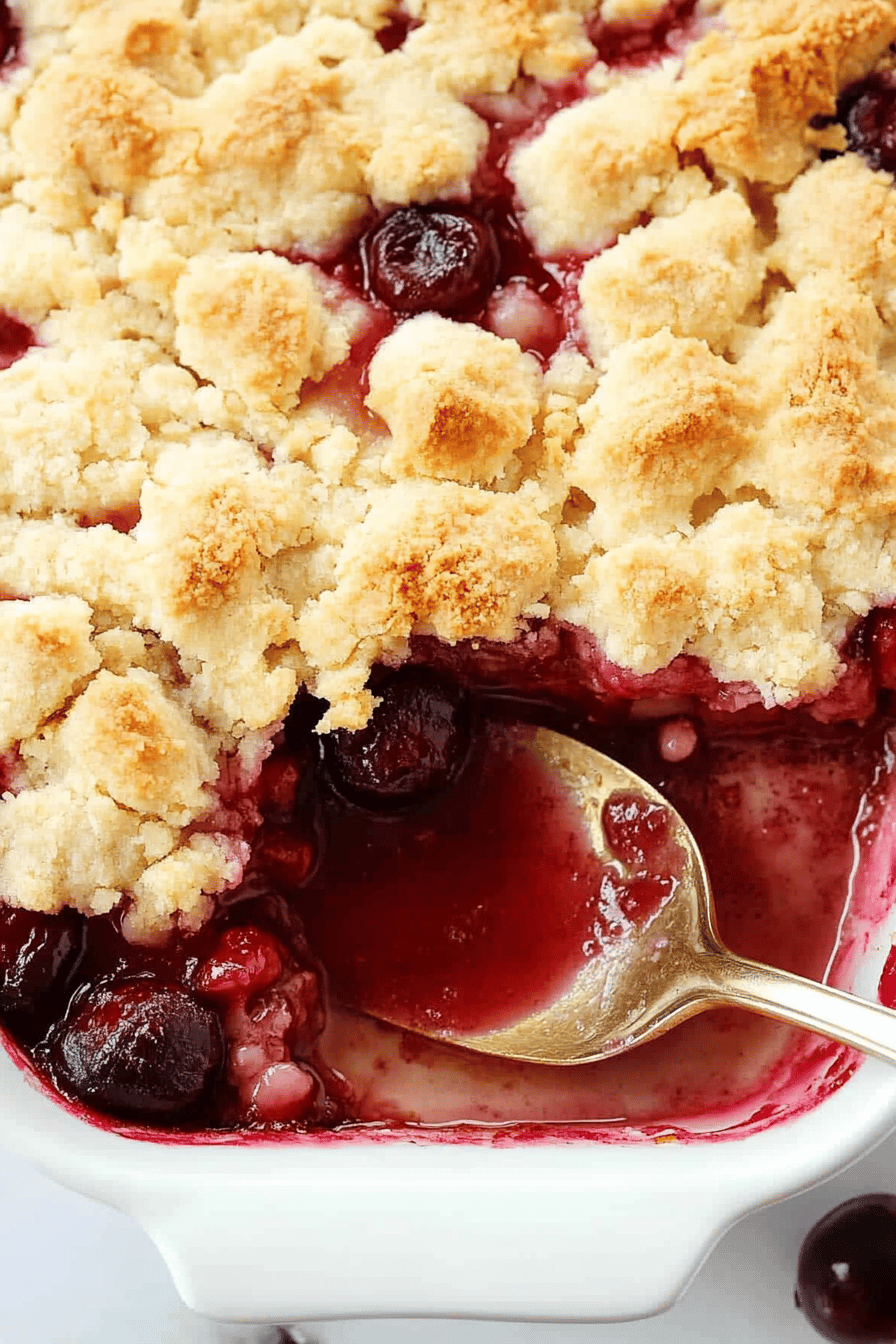 Cherry Cobbler Recipe Final Dish Presentation