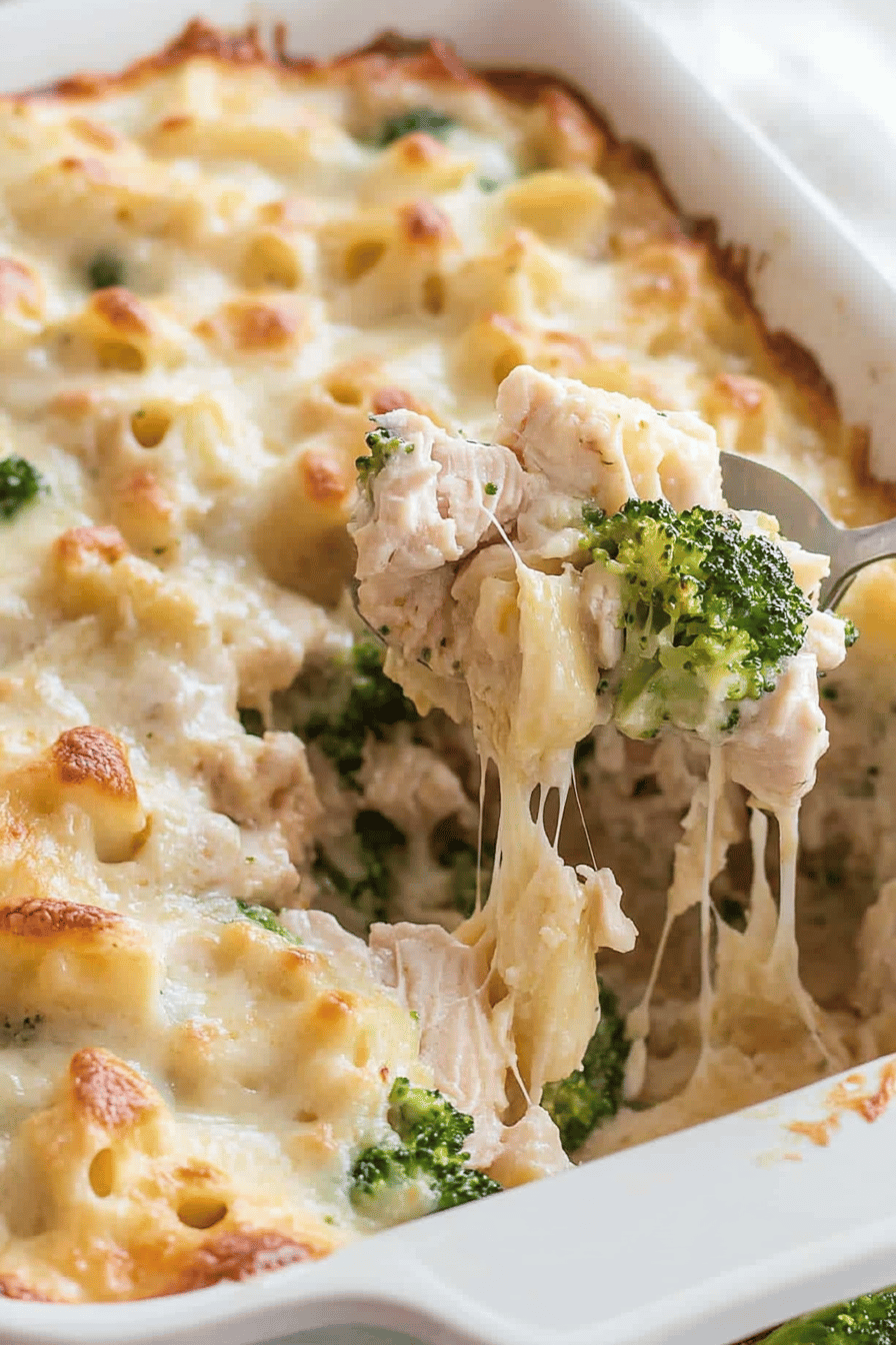 Chicken Broccoli Casserole Final Dish Presentation