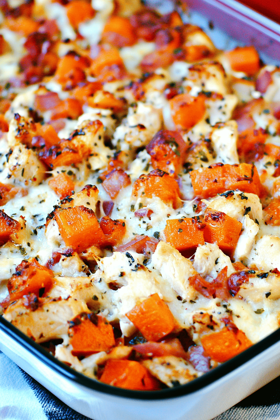 Chicken Bruschetta Casserole Final Dish Presentation