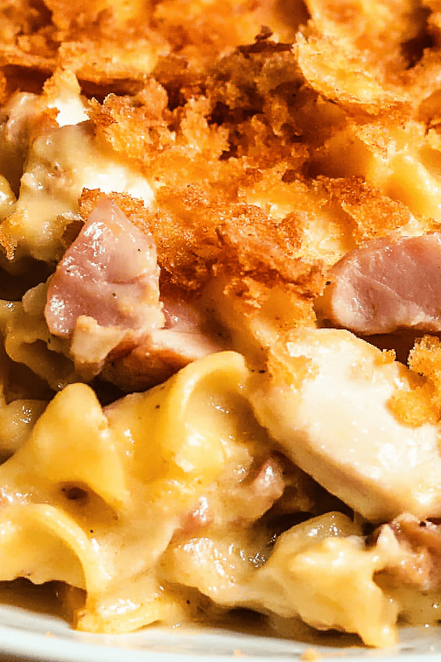 Chicken Cordon Bleu Casserole Final Dish Presentation