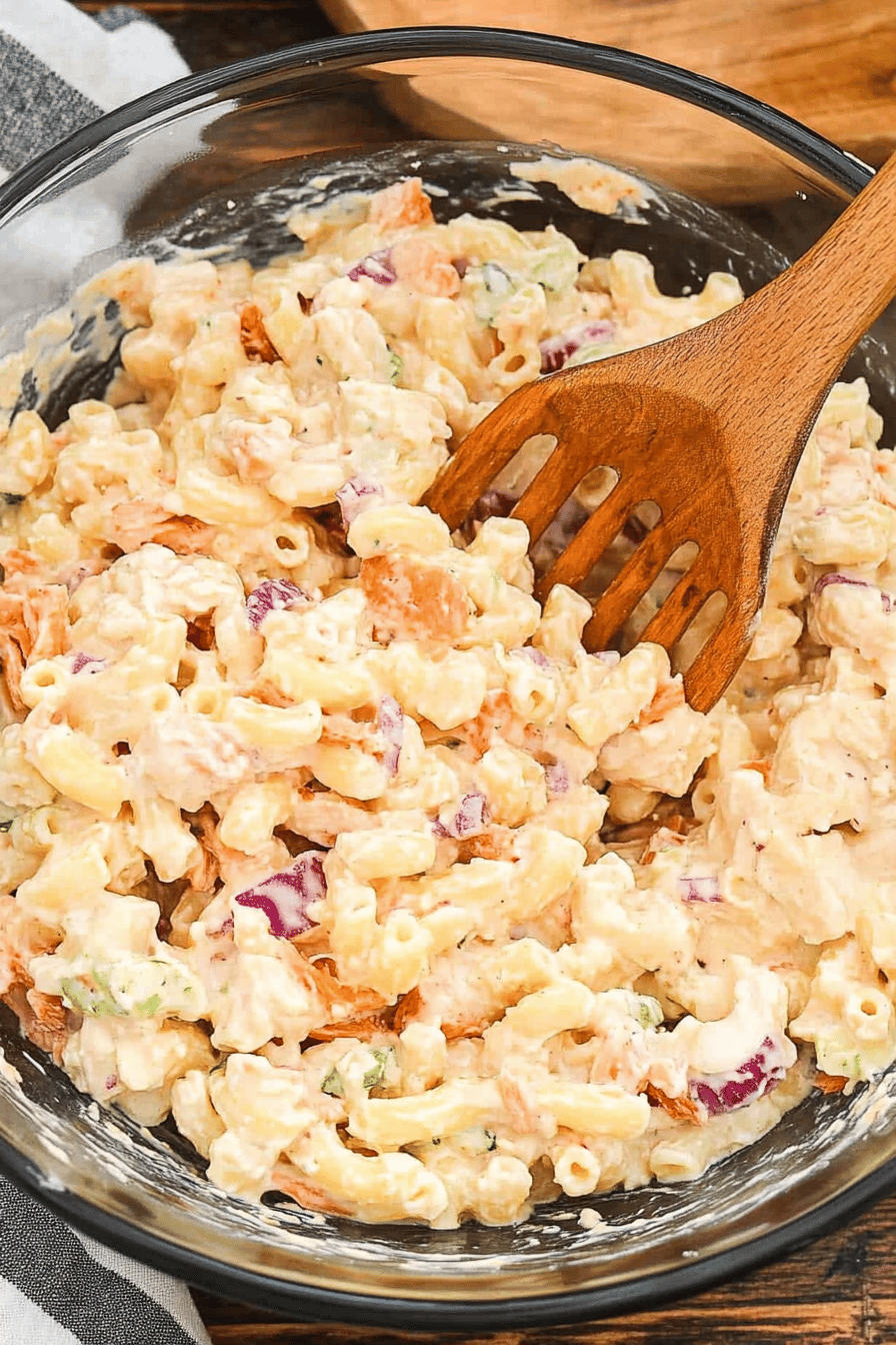 Chicken Macaroni Salad Recipe Final Dish Presentation