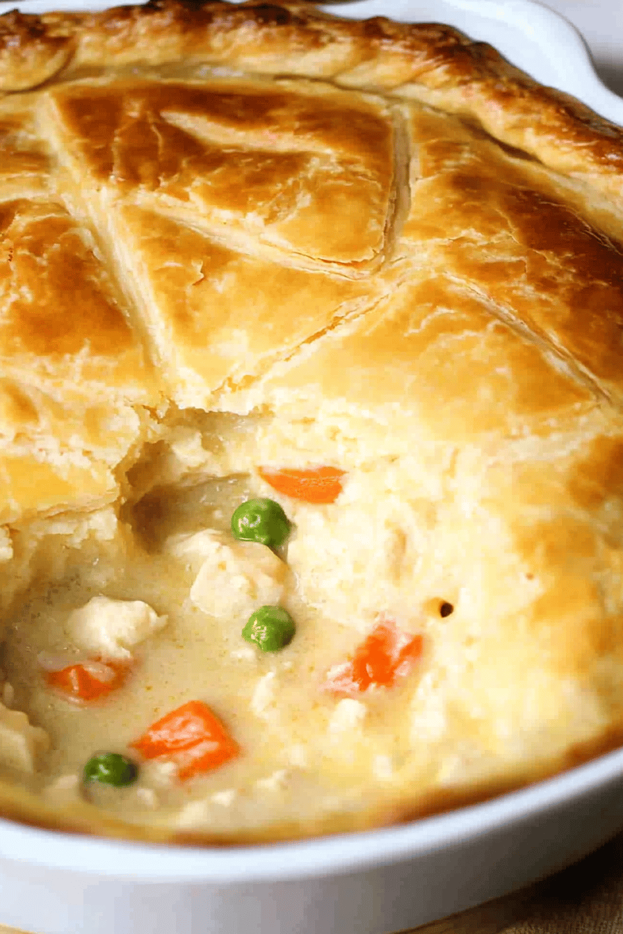Chicken Pot Pie Bisquick Final Dish Presentation