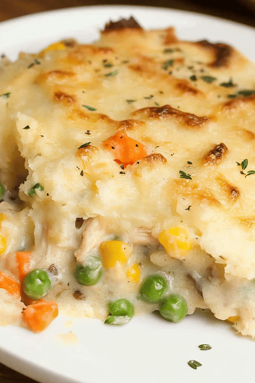 Chicken Shepherd's Pie Final Dish Presentation