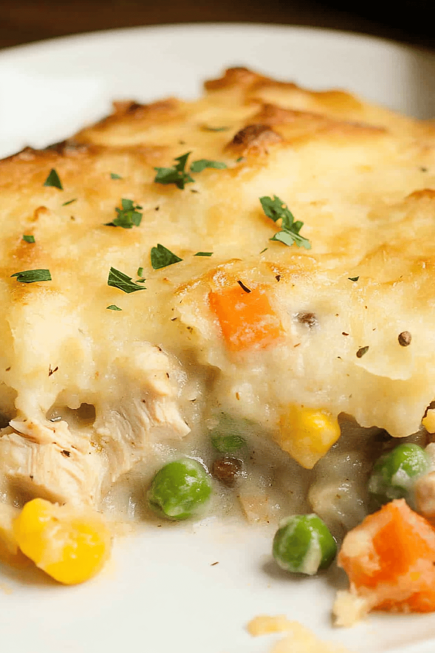 Chicken Shepherd's Pie Final Dish Presentation