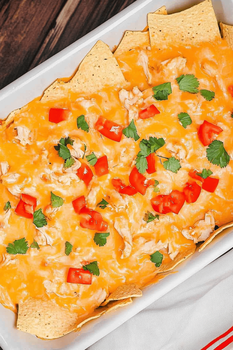 Chicken Taco Casserole Final Dish Presentation